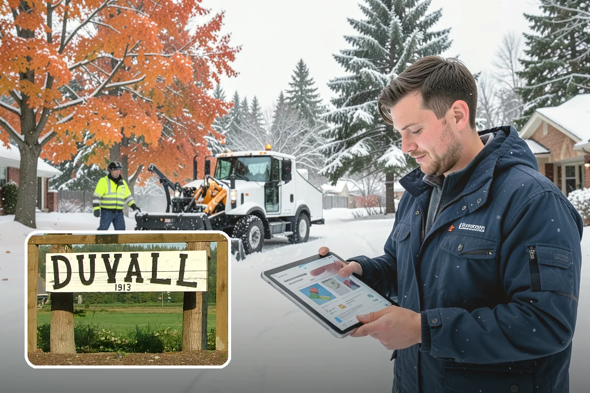 Duplex Snow Removal in Duvall, King County, WA - Balanced clearing for both units