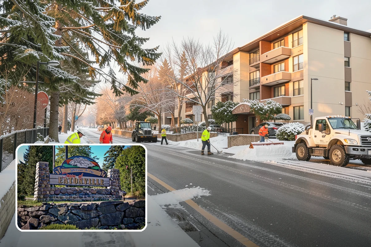 Duplex Snow Removal in Eatonville, Pierce County, WA - Balanced clearing for both units