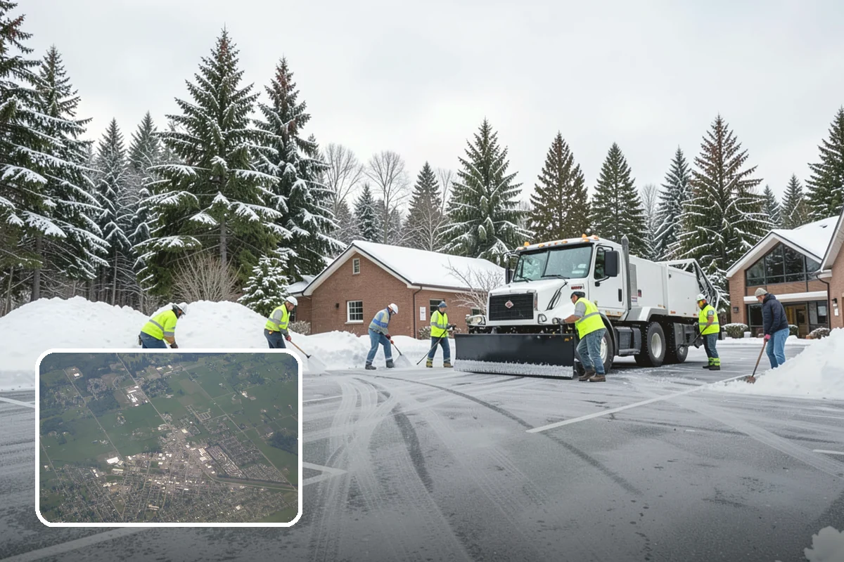 Duplex Snow Removal in Enumclaw, King County, WA - Balanced clearing for both units