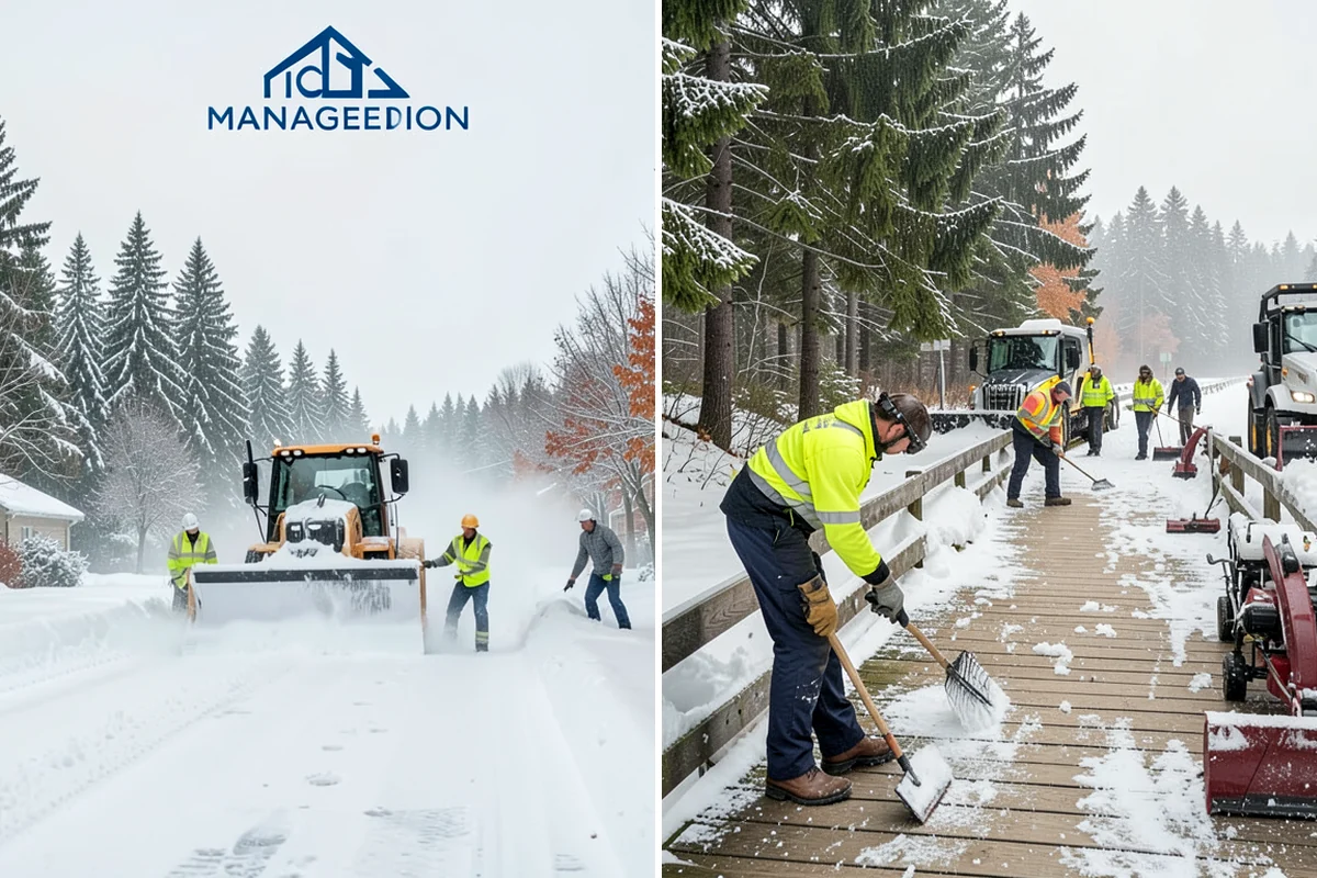 Duplex Snow Removal in Enumclaw, King County, WA - Confirm shared and separate areas for each side