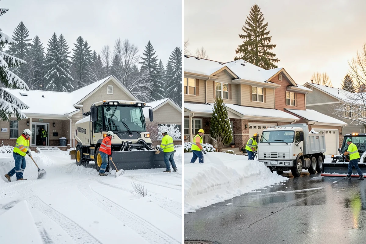 Duplex Snow Removal in Everett, Snohomish County, WA - Confirm shared and separate areas for each side