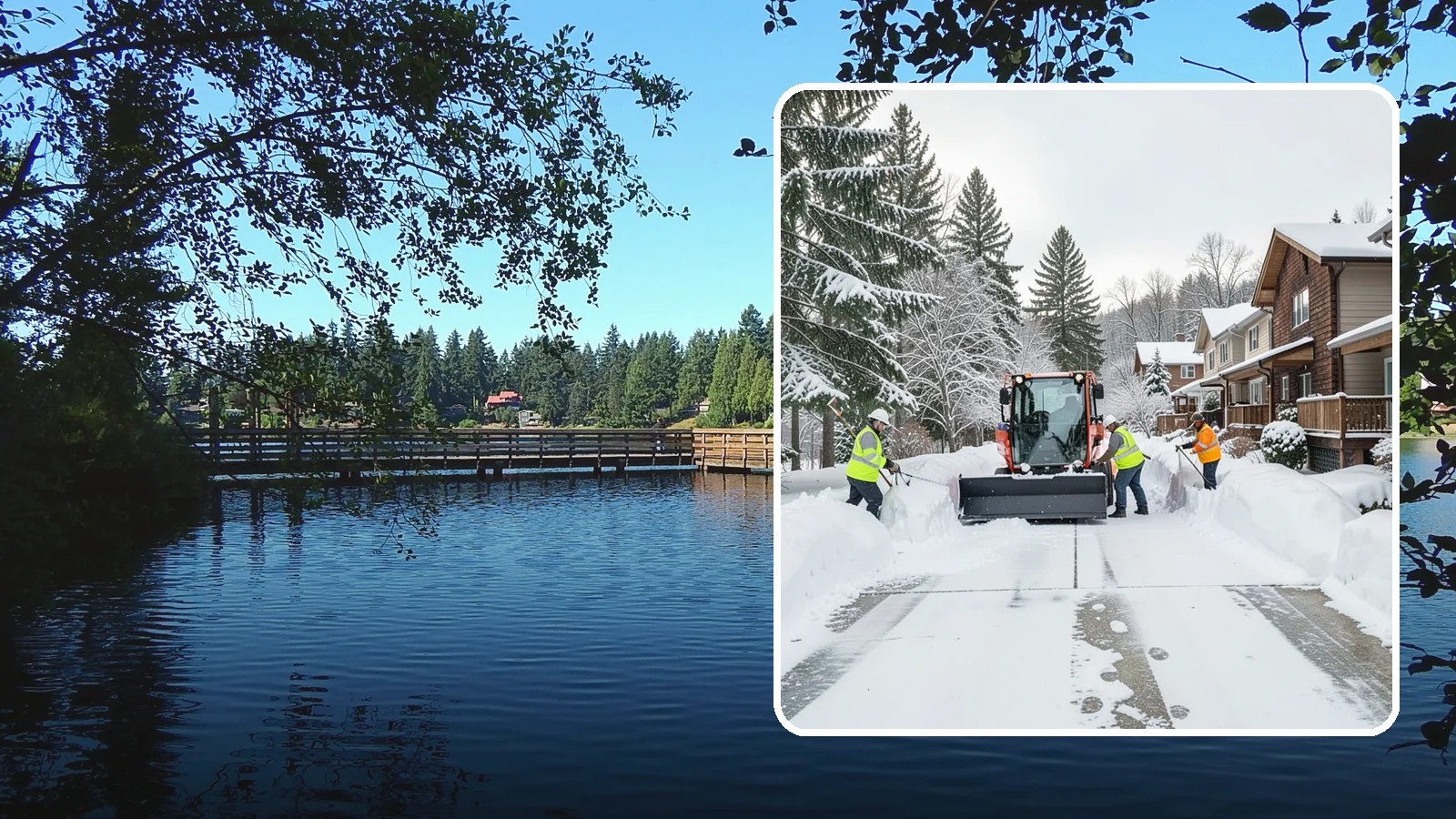Duplex Snow Removal in Federal Way, King County, WA - We clear both sides of duplex properties, keeping shared drives and separate entries safe for all occupants.