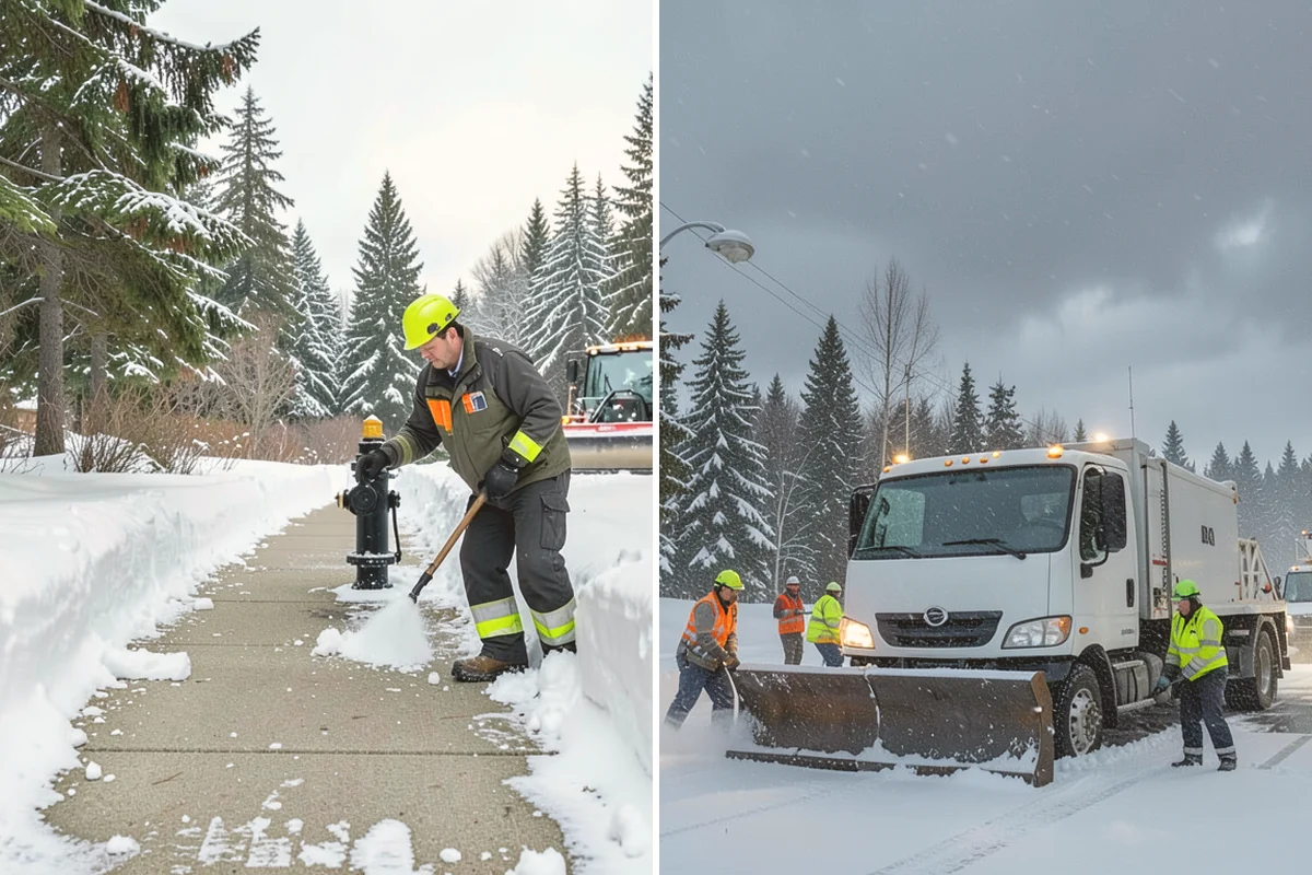 Duplex Snow Removal in Fife, Pierce County, WA - Confirm shared and separate areas for each side