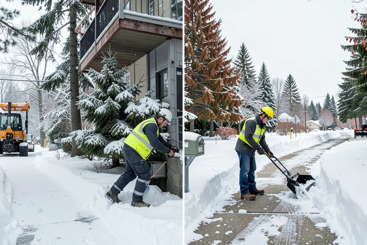 Duplex Snow Removal in Fircrest, Pierce County, WA - Confirm shared and separate areas for each side