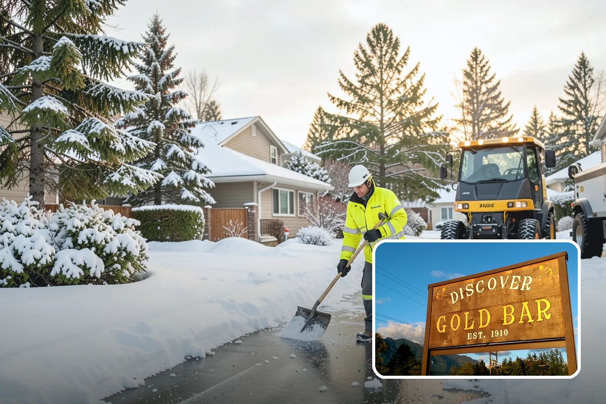 Duplex Snow Removal in Gold Bar, Snohomish County, WA - Balanced clearing for both units
