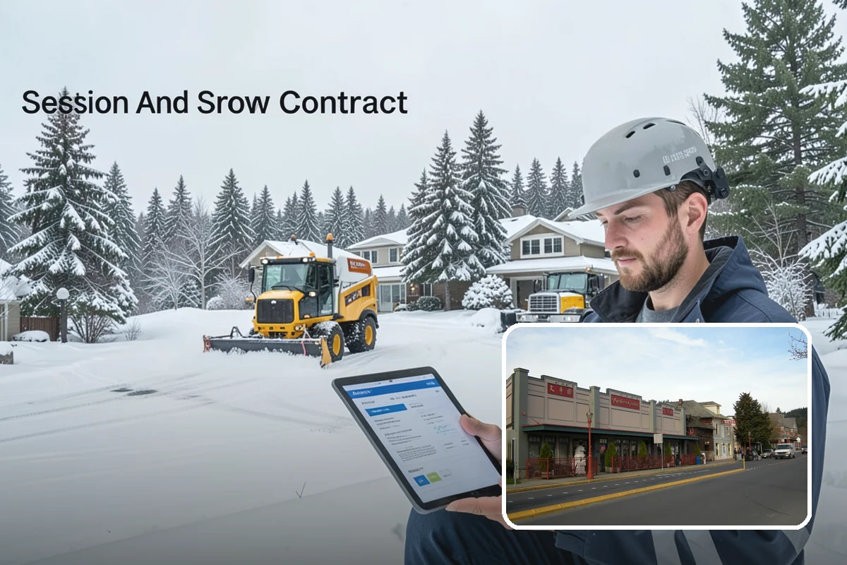 Duplex Snow Removal in Issaquah, King County, WA - Balanced clearing for both units