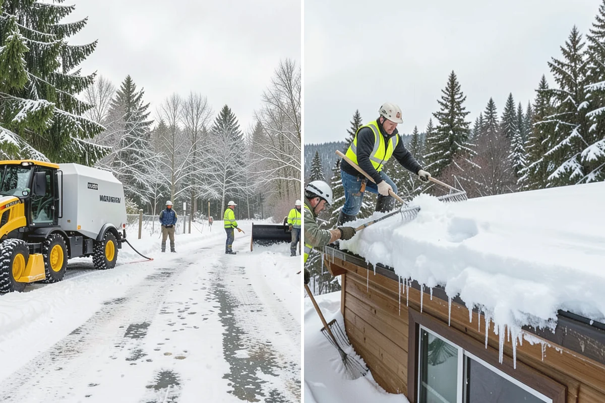 Duplex Snow Removal in Issaquah, King County, WA - Confirm shared and separate areas for each side
