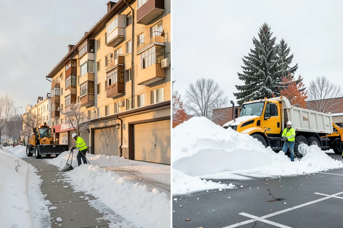 Duplex Snow Removal in Kenmore, King County, WA - Confirm shared and separate areas for each side