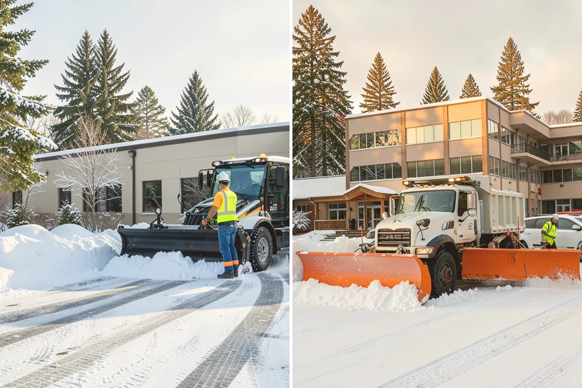 Duplex Snow Removal in Kirkland, King County, WA - Confirm shared and separate areas for each side