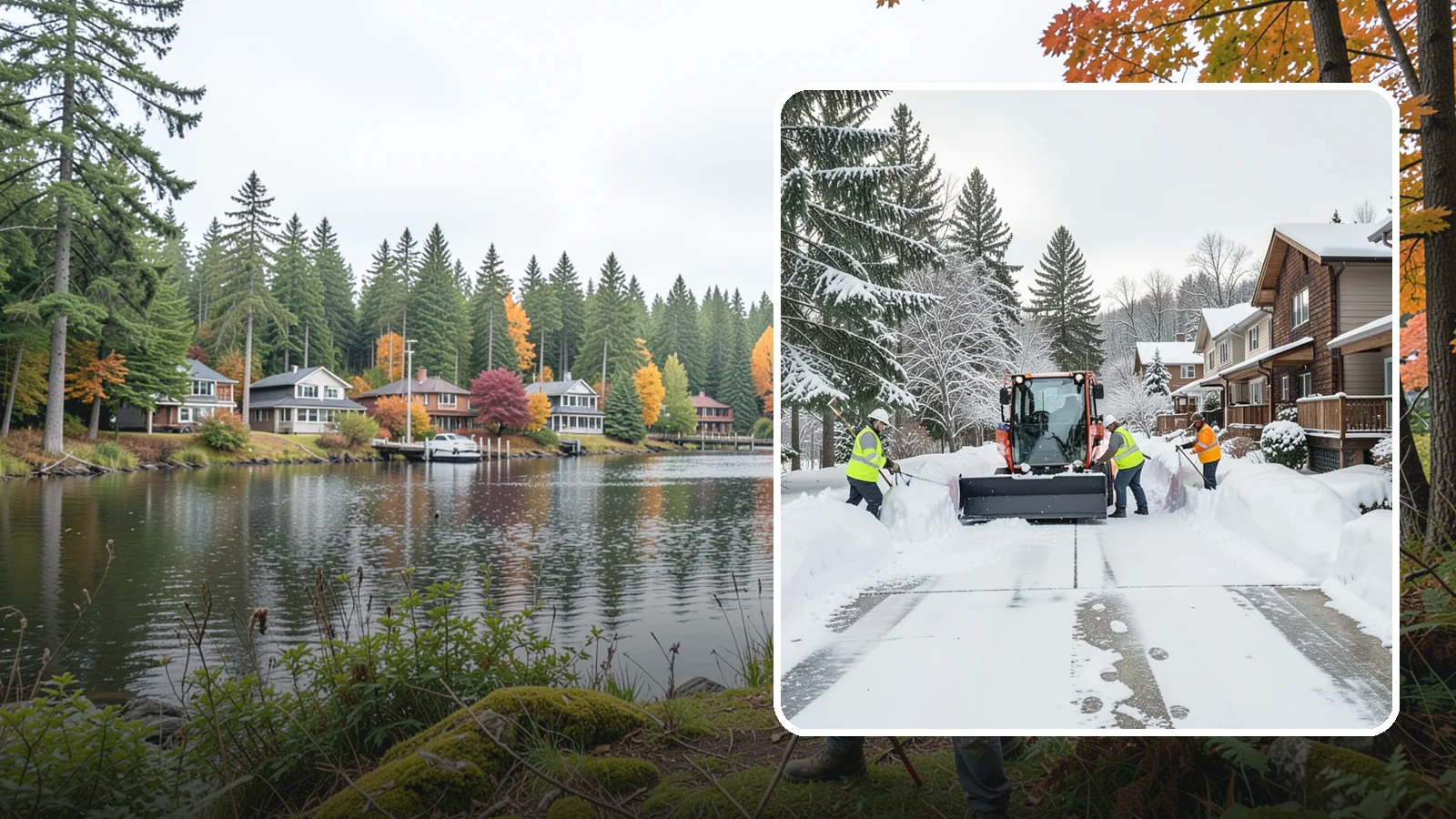 Duplex Snow Removal in La Conner, Skagit County, WA - We clear both sides of duplex properties, keeping shared drives and separate entries safe for all occupants.