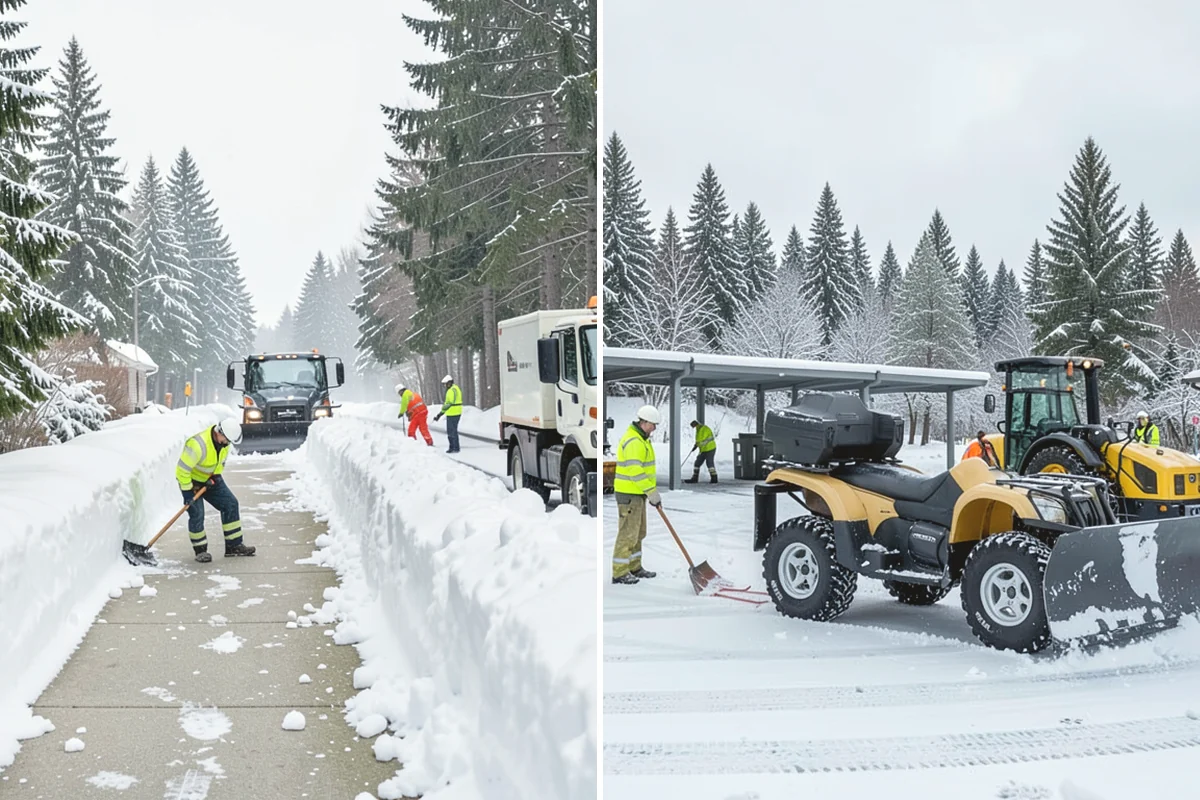 Duplex Snow Removal in La Conner, Skagit County, WA - Confirm shared and separate areas for each side