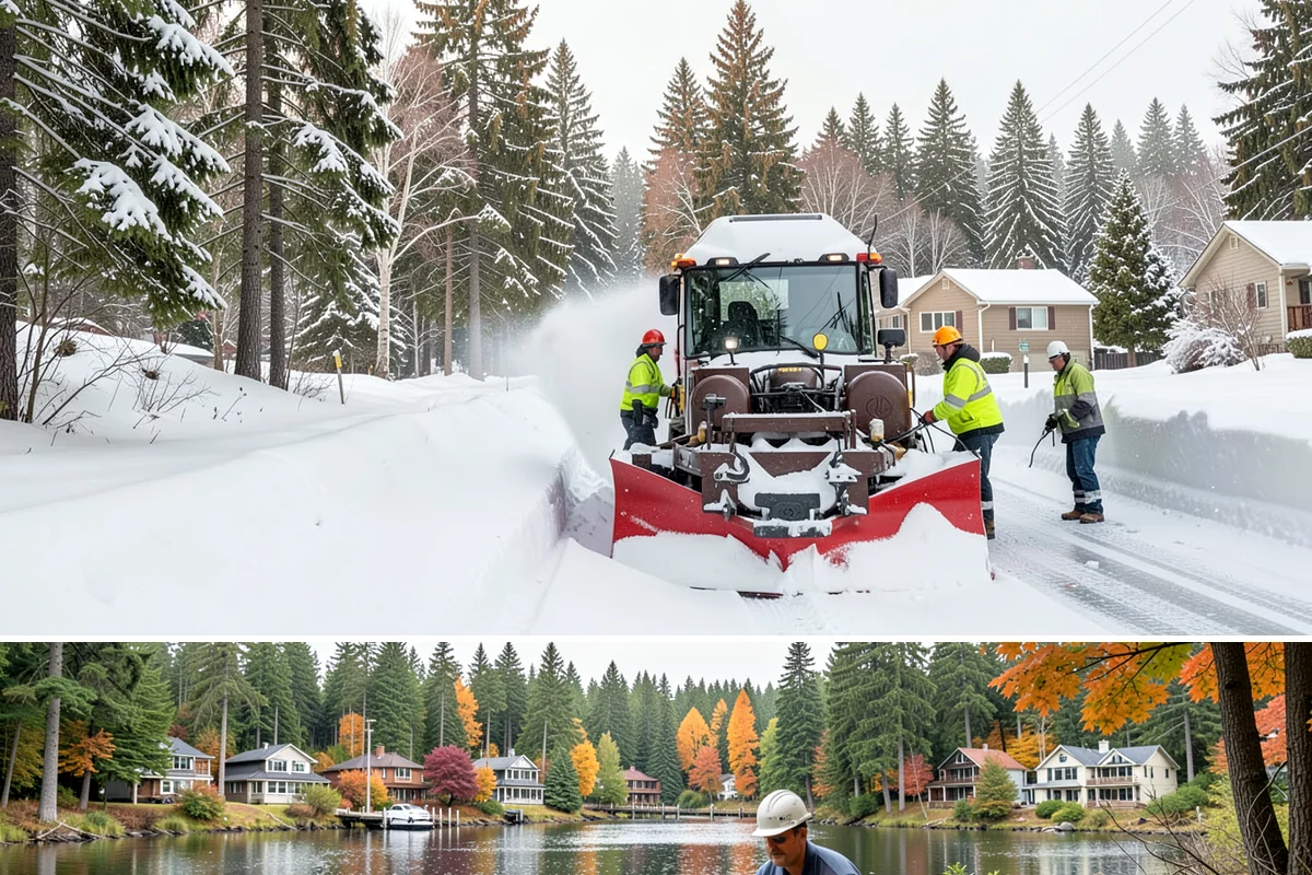 Duplex Snow Removal in La Conner, Skagit County, WA - Duplex service follows the region's snow season, concentrated from December through February.