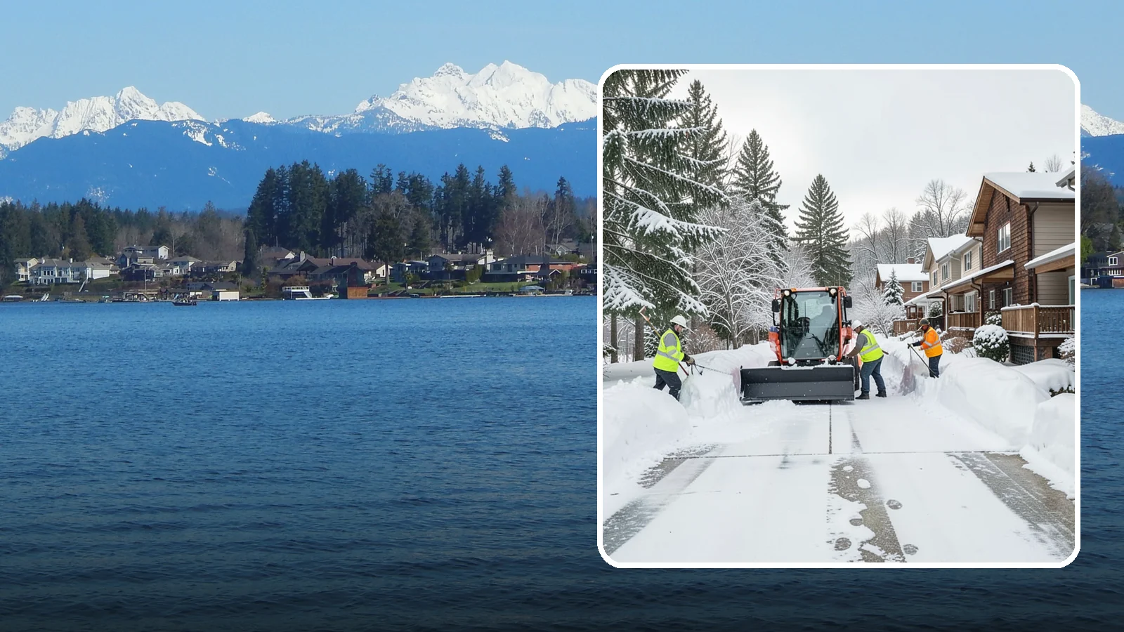 Duplex Snow Removal in Lake Stevens, Snohomish County, WA - We clear both sides of duplex properties, keeping shared drives and separate entries safe for all occupants.