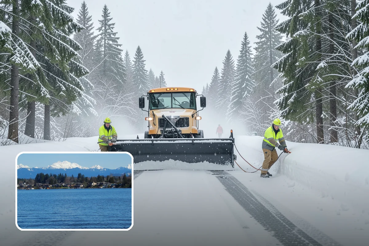 Duplex Snow Removal in Lake Stevens, Snohomish County, WA - Balanced clearing for both units