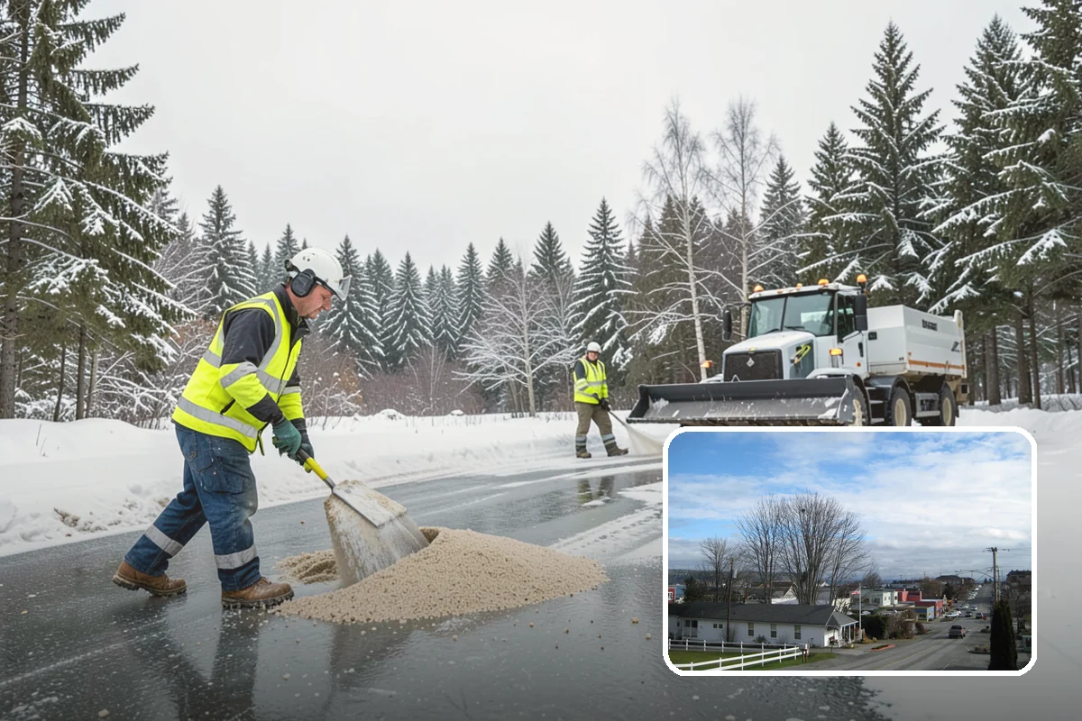 Duplex Snow Removal in Langley, Island County, WA - Balanced clearing for both units
