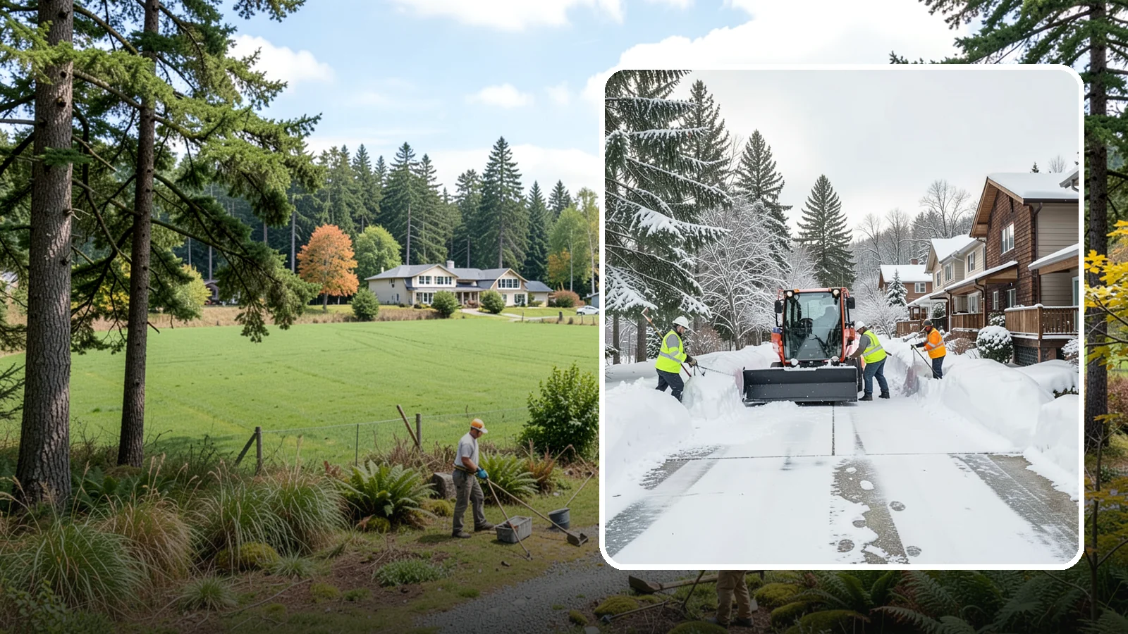 Duplex Snow Removal in Lyman, Skagit County, WA - We clear both sides of duplex properties, keeping shared drives and separate entries safe for all occupants.