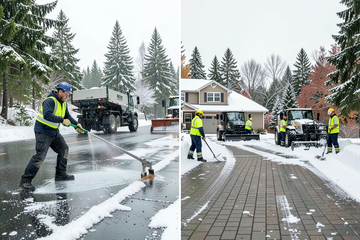Duplex Snow Removal in Lyman, Skagit County, WA - Confirm shared and separate areas for each side