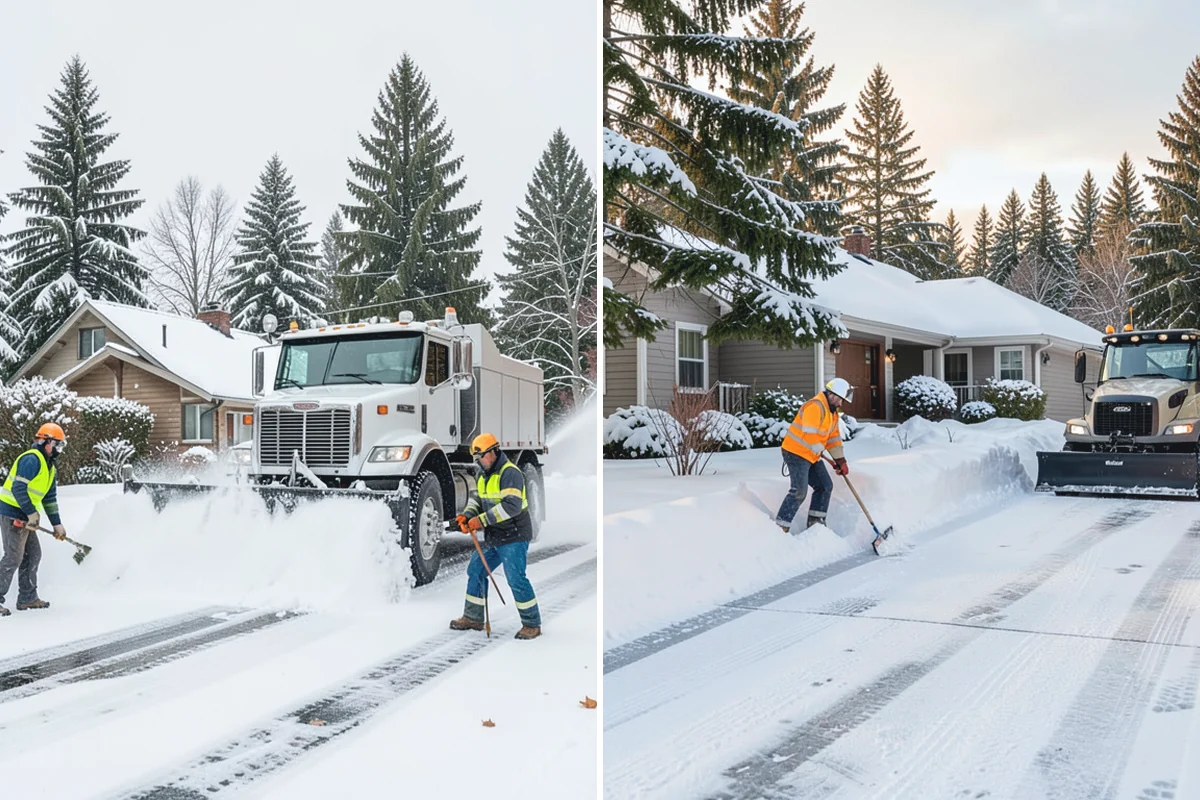 Duplex Snow Removal in Marysville, Snohomish County, WA - Confirm shared and separate areas for each side