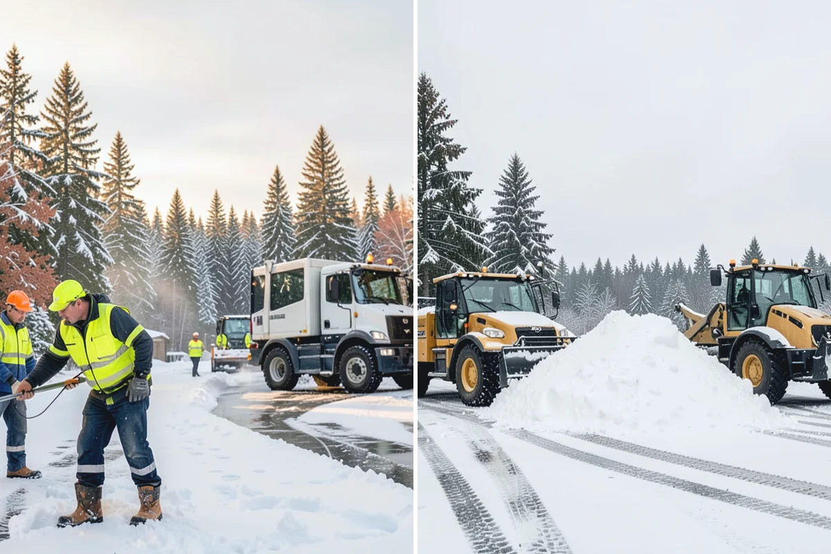 Duplex Snow Removal in Medina, King County, WA - Confirm shared and separate areas for each side