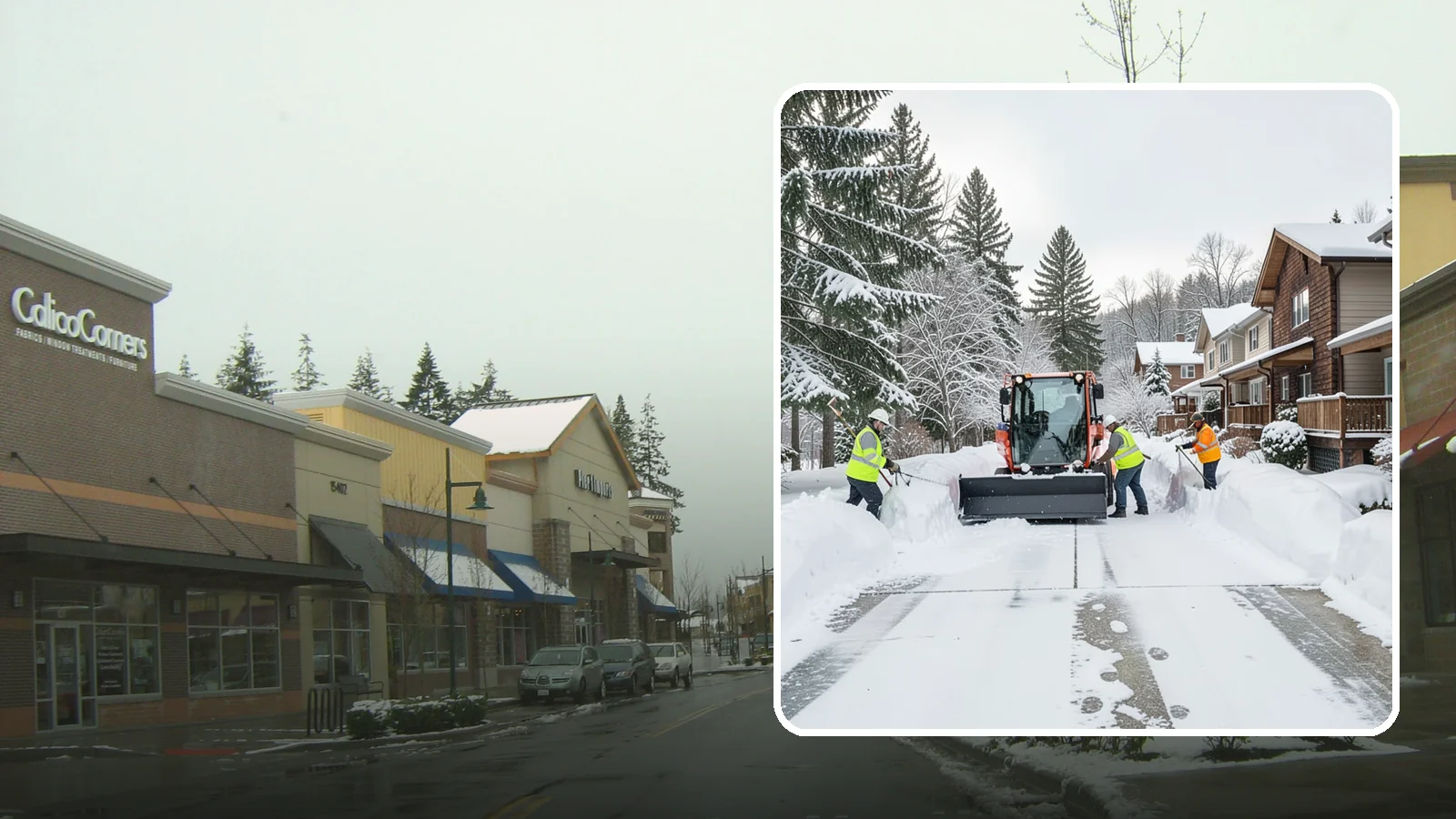 Duplex Snow Removal in Mill Creek, Snohomish County, WA - We clear both sides of duplex properties, keeping shared drives and separate entries safe for all occupants.