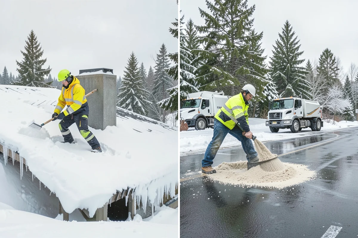 Duplex Snow Removal in Monroe, Snohomish County, WA - Confirm shared and separate areas for each side