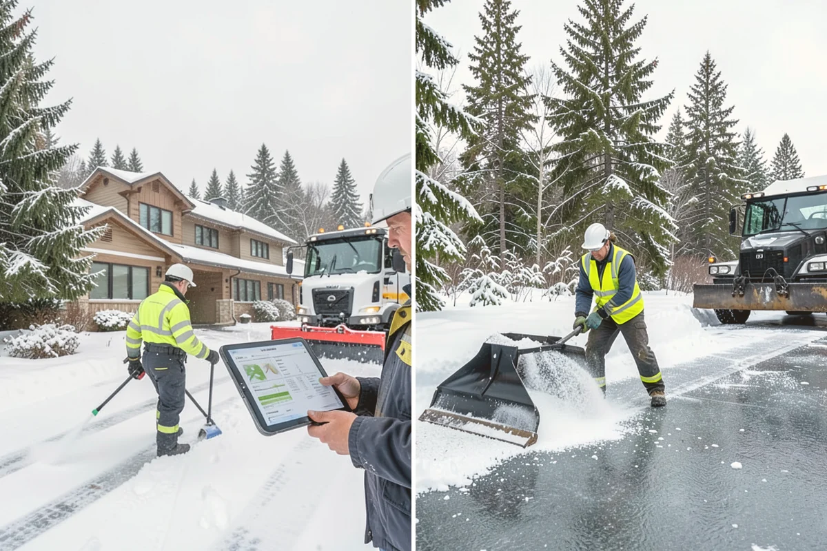 Duplex Snow Removal in Mount Vernon, Skagit County, WA - Confirm shared and separate areas for each side