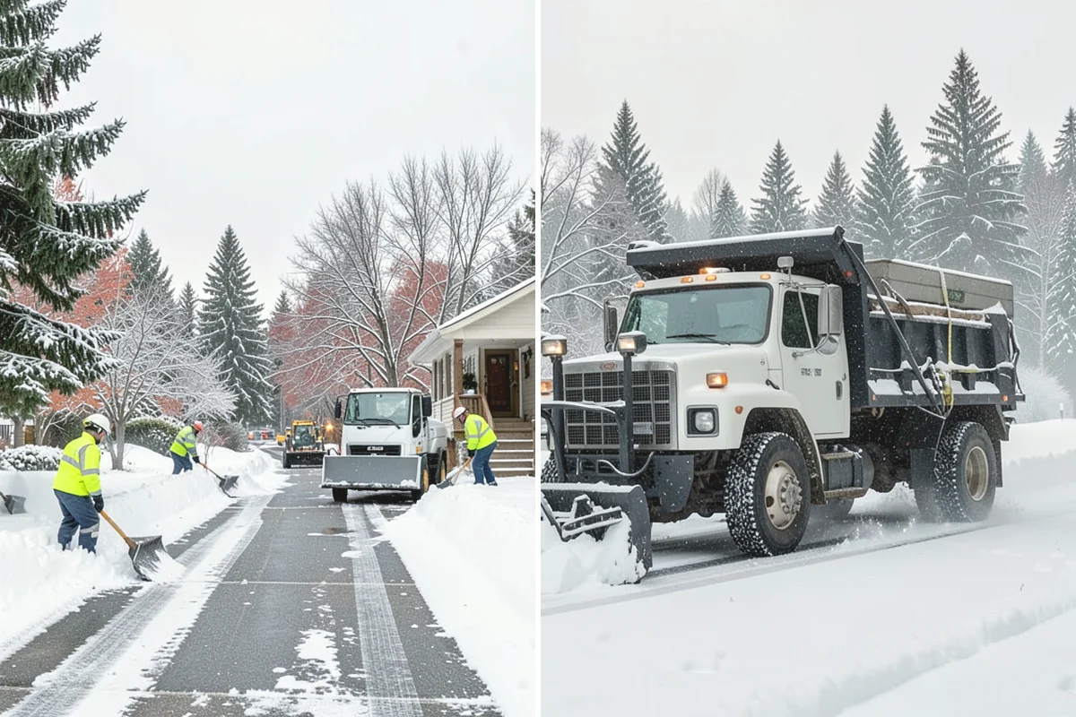 Duplex Snow Removal in Mukilteo, Snohomish County, WA - Confirm shared and separate areas for each side
