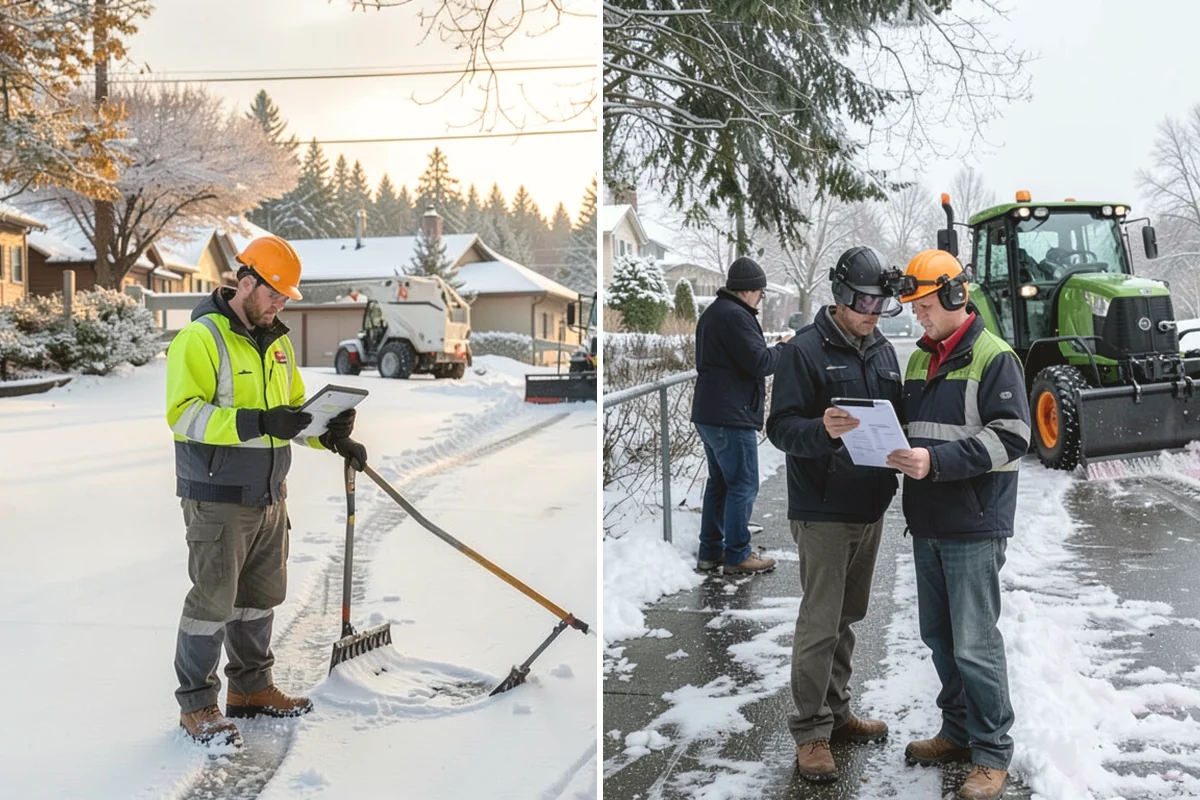 Duplex Snow Removal in North Bend, King County, WA - Confirm shared and separate areas for each side