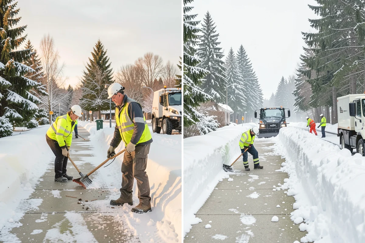 Duplex Snow Removal in Oak Harbor, Island County, WA - Confirm shared and separate areas for each side