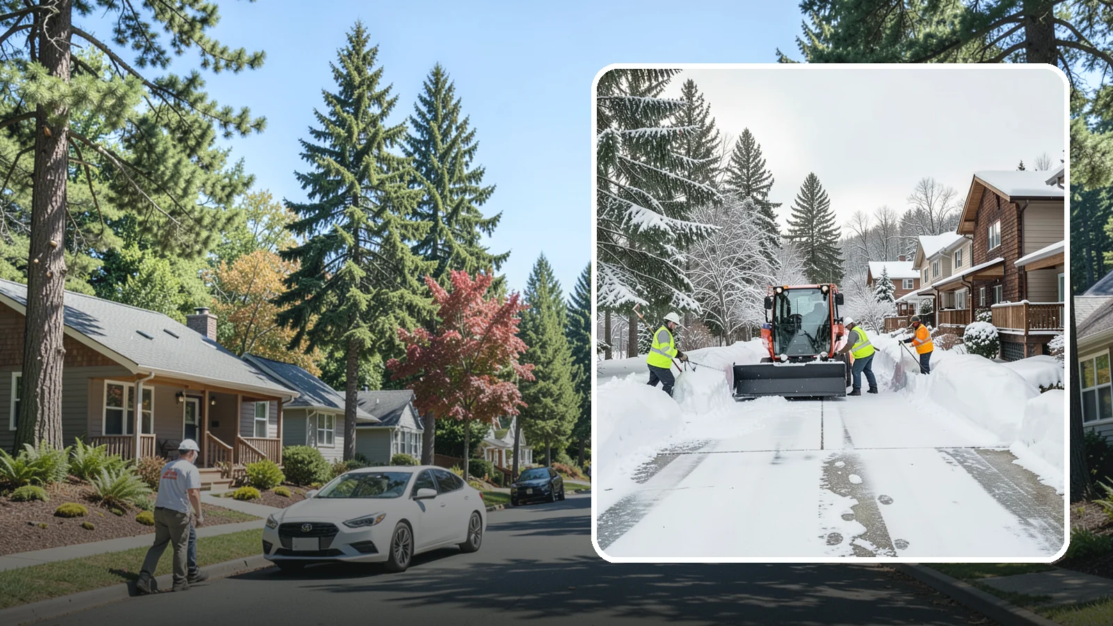 Duplex Snow Removal in Orting, Pierce County, WA - We clear both sides of duplex properties, keeping shared drives and separate entries safe for all occupants.