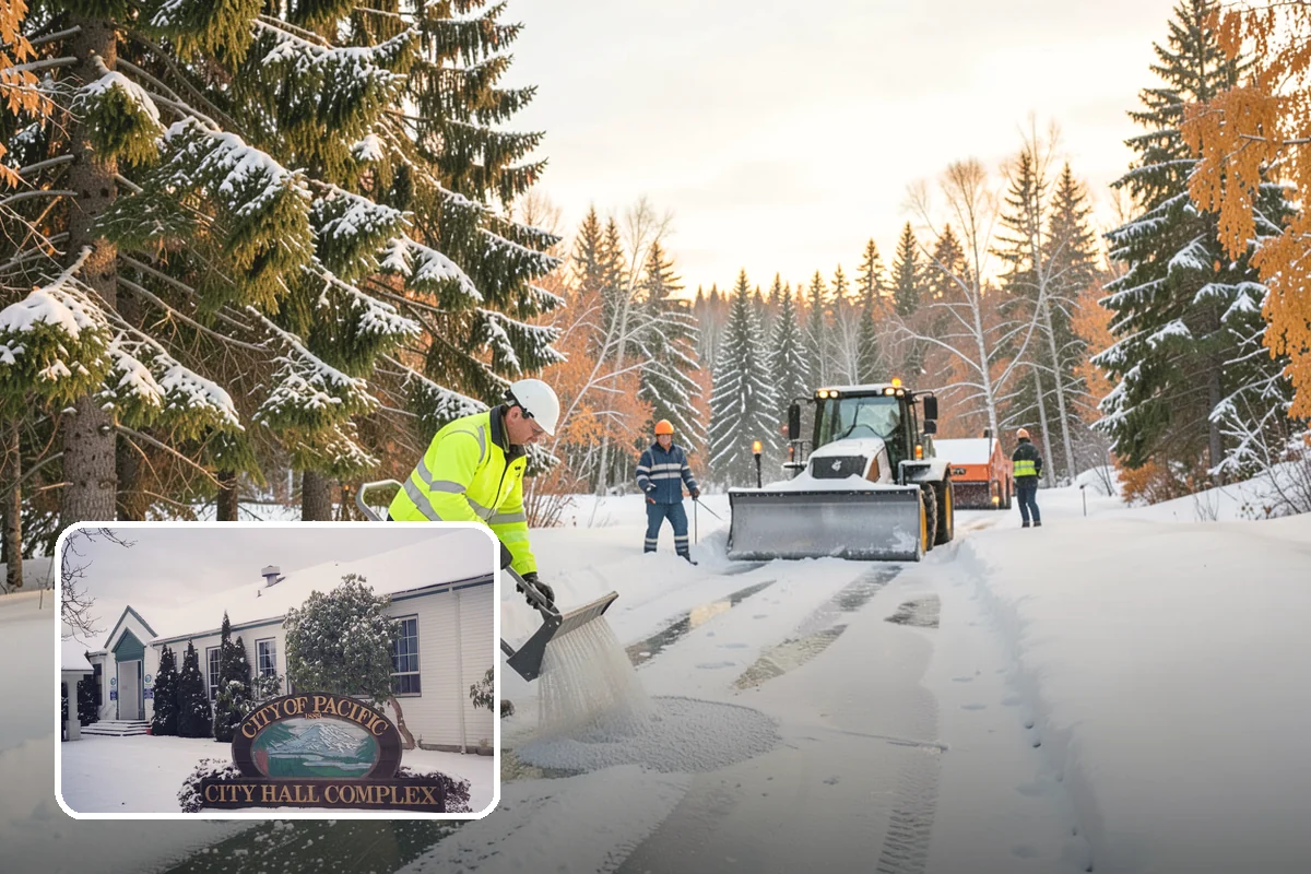 Duplex Snow Removal in Pacific, King County, WA - Balanced clearing for both units