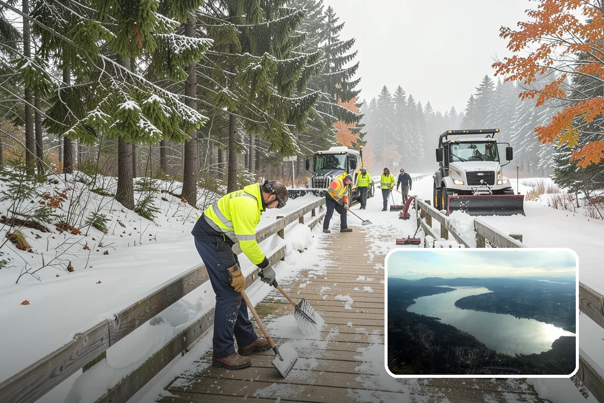 Duplex Snow Removal in Sammamish, King County, WA - Balanced clearing for both units