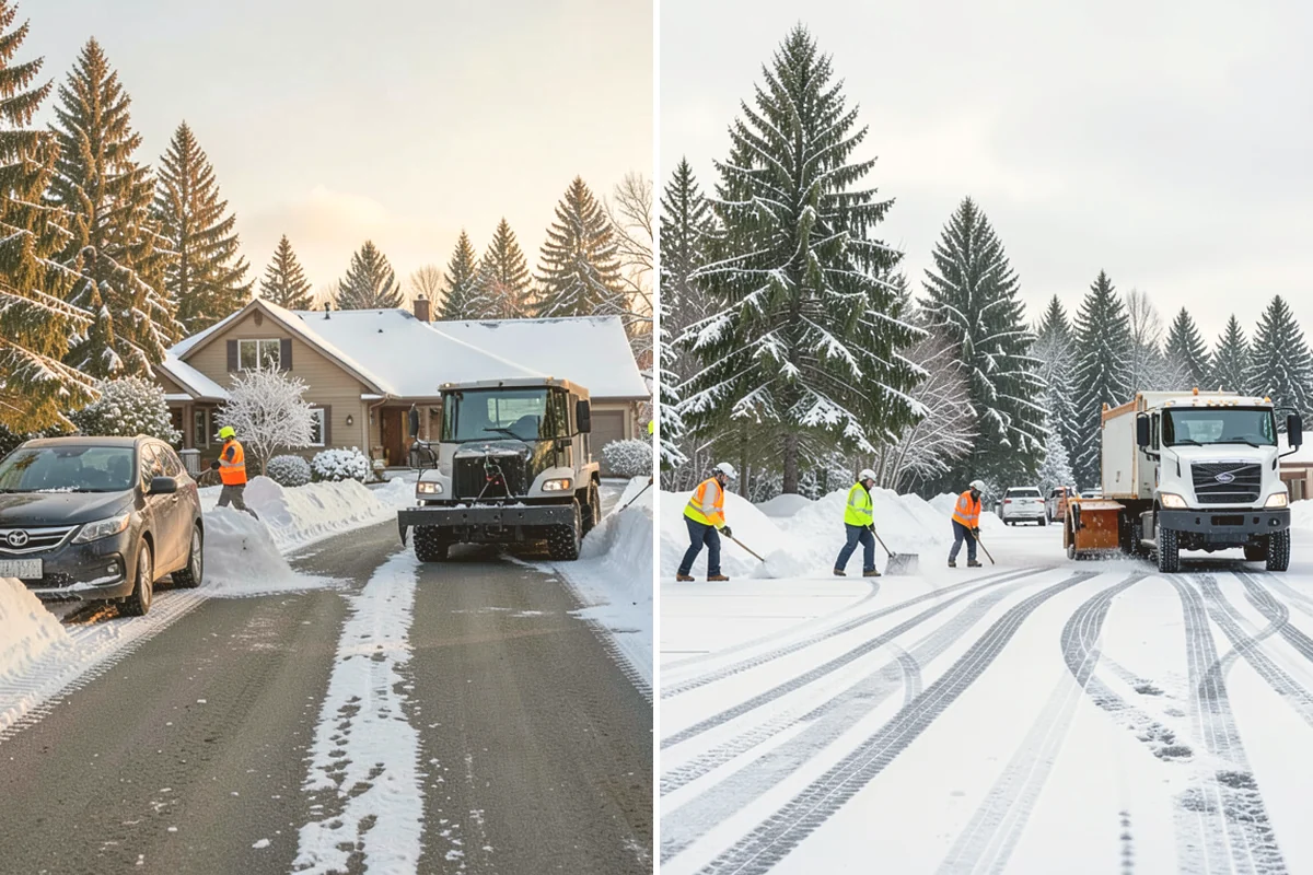 Duplex Snow Removal in Sammamish, King County, WA - Confirm shared and separate areas for each side
