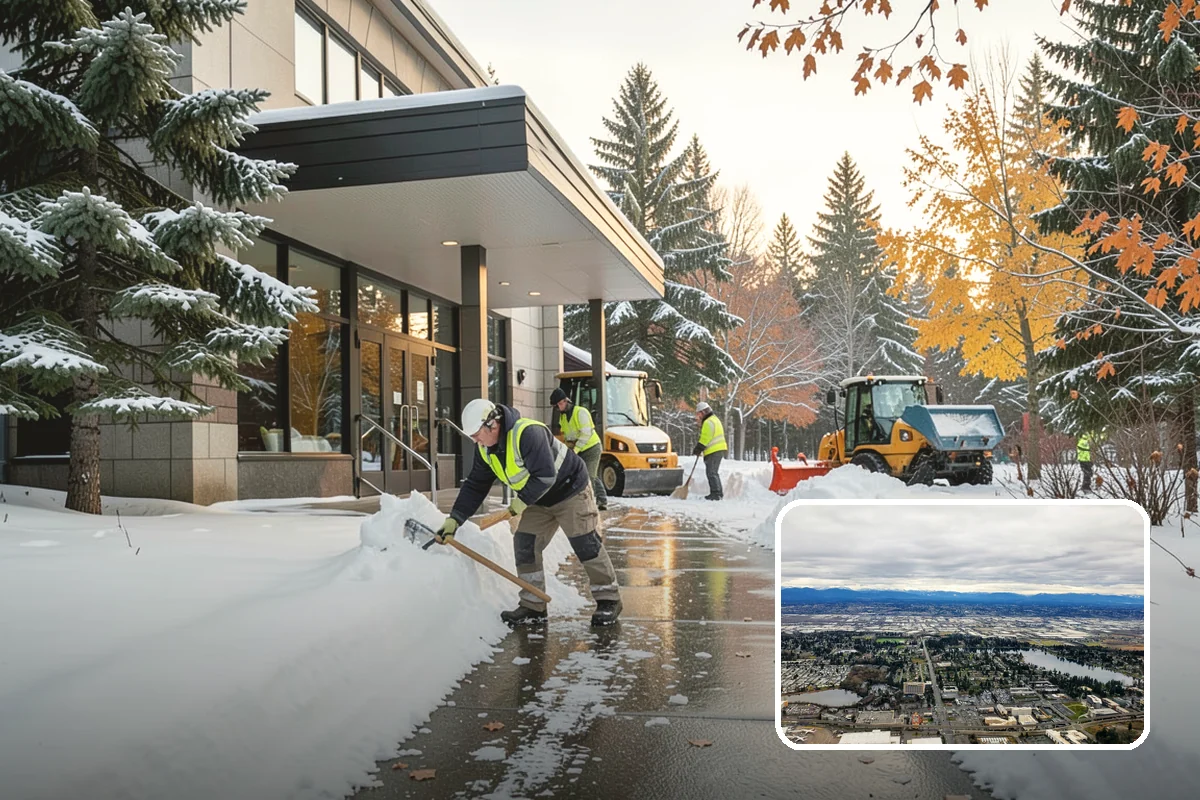 Duplex Snow Removal in SeaTac, King County, WA - Balanced clearing for both units