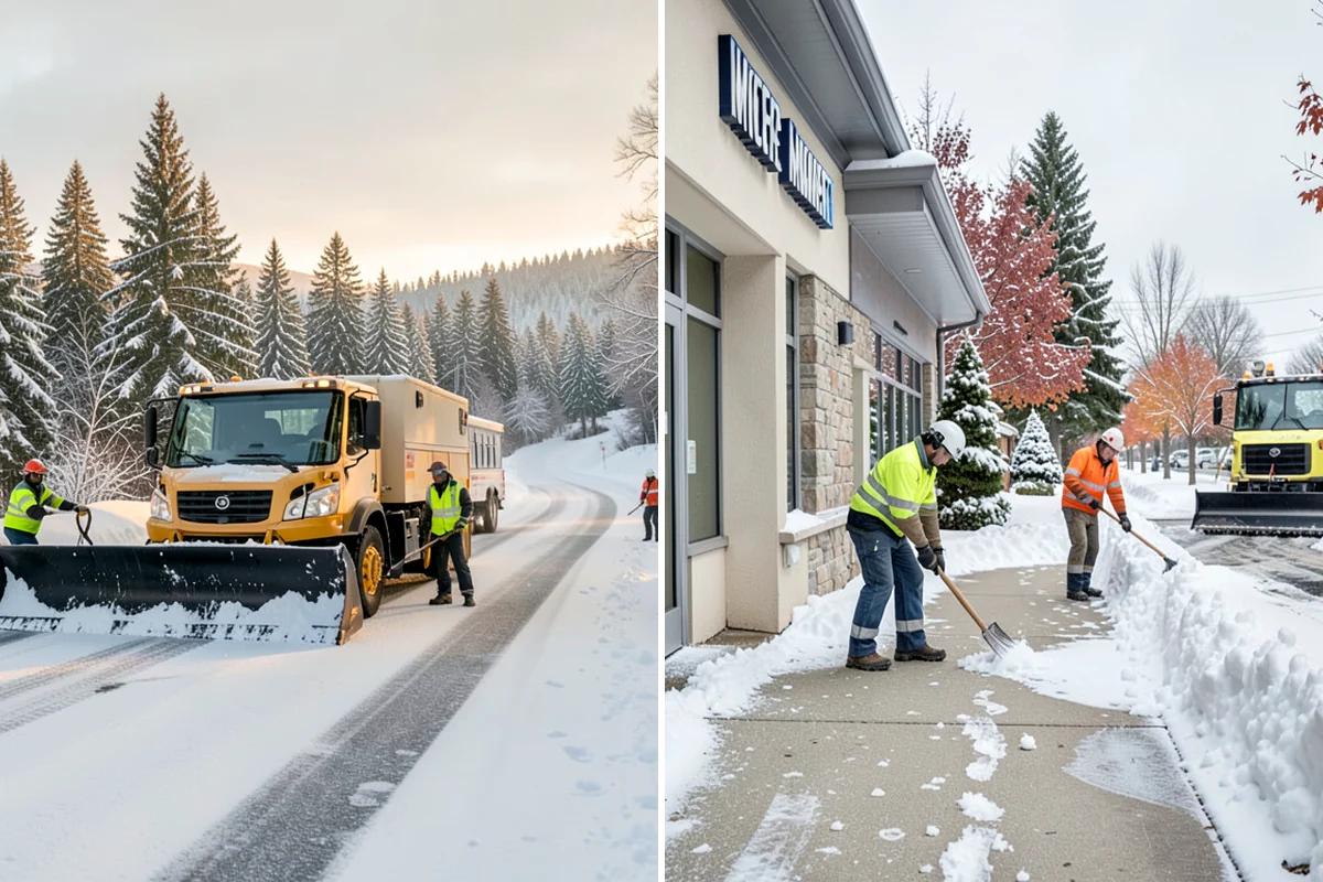 Duplex Snow Removal in SeaTac, King County, WA - Confirm shared and separate areas for each side