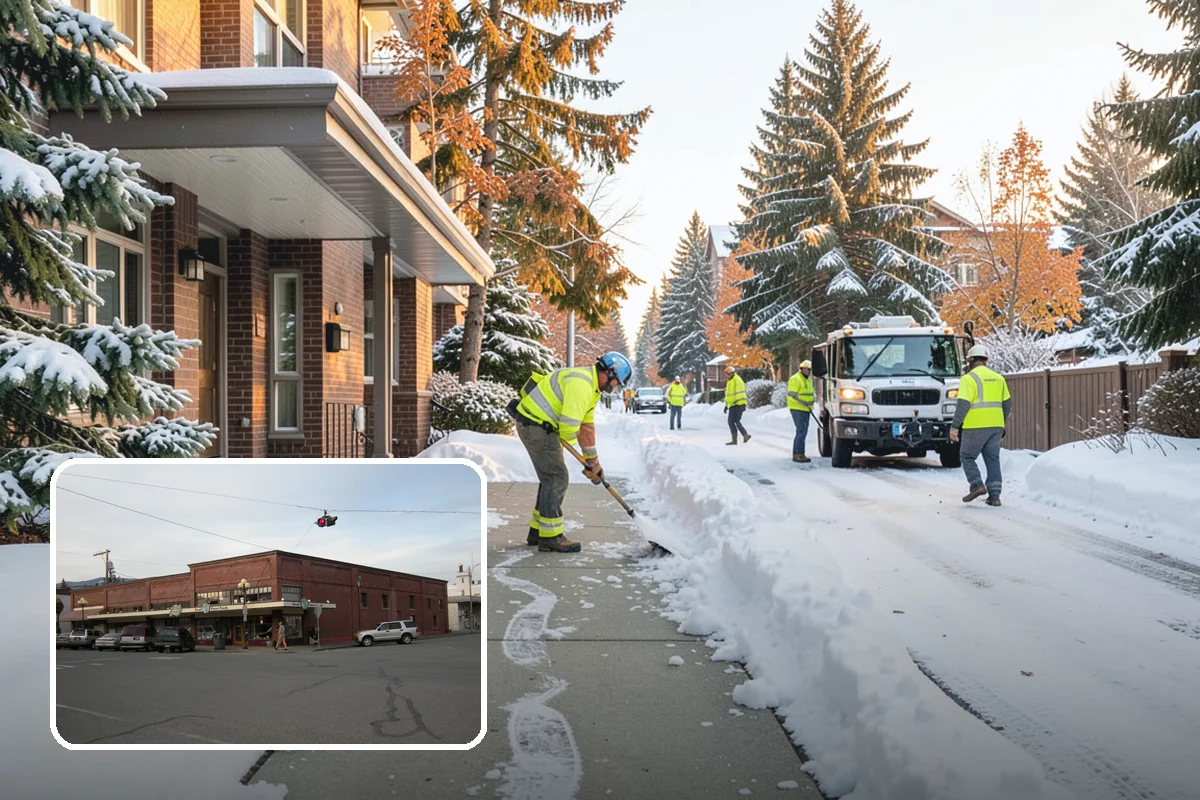 Duplex Snow Removal in Sedro-Woolley, Skagit County, WA - Balanced clearing for both units