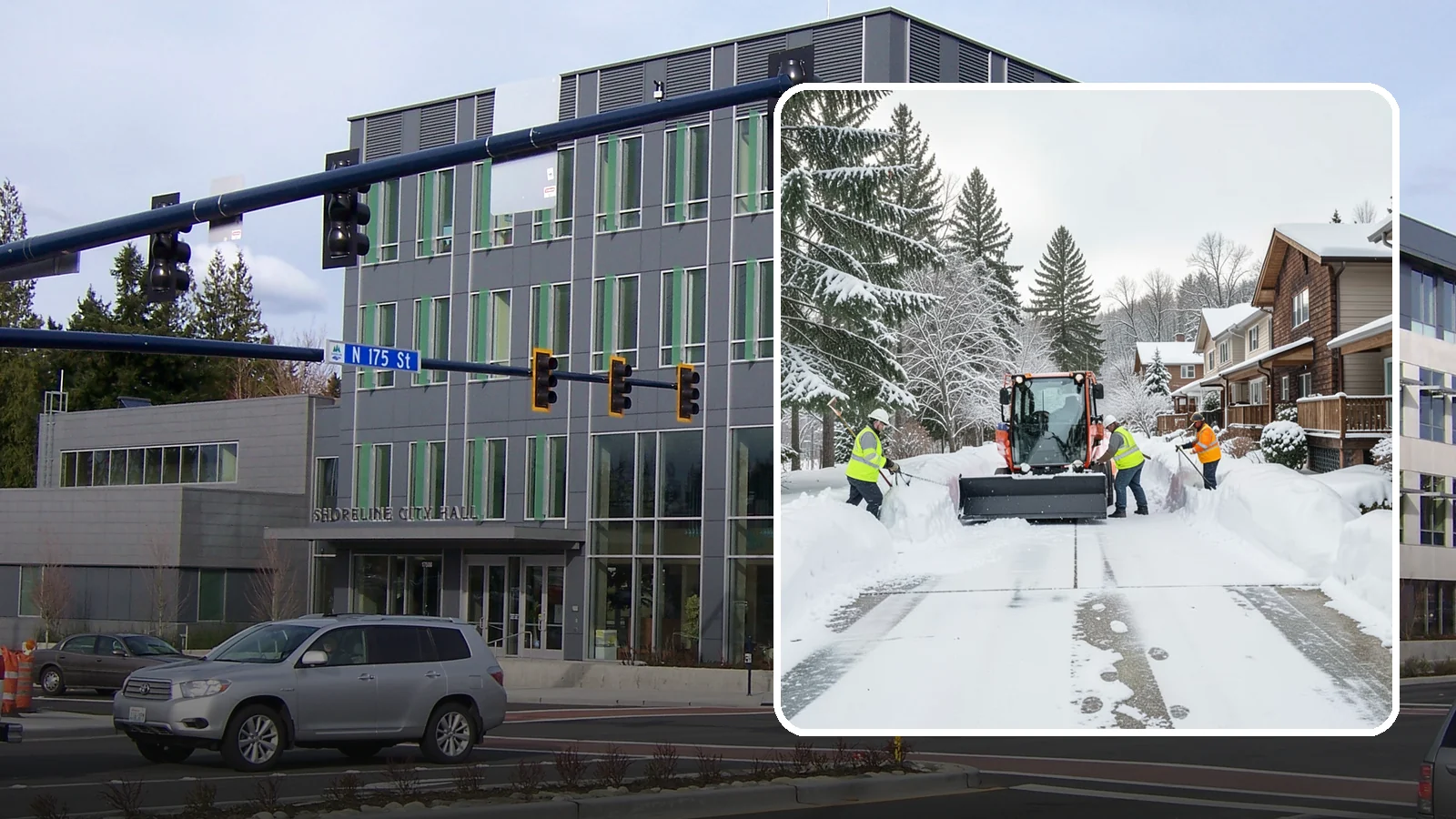 Duplex Snow Removal in Shoreline, King County, WA - We clear both sides of duplex properties, keeping shared drives and separate entries safe for all occupants.