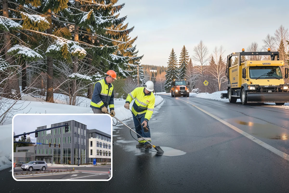 Duplex Snow Removal in Shoreline, King County, WA - Balanced clearing for both units