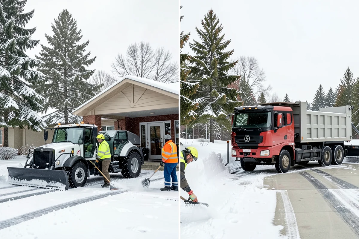 Duplex Snow Removal in Snoqualmie, King County, WA - Confirm shared and separate areas for each side