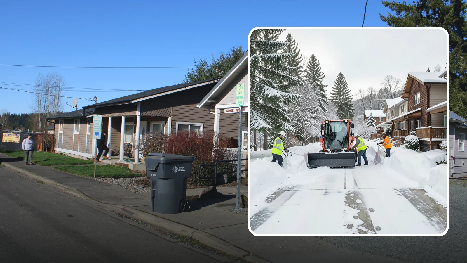 Duplex Snow Removal in South Prairie, Pierce County, WA - We clear both sides of duplex properties, keeping shared drives and separate entries safe for all occupants.