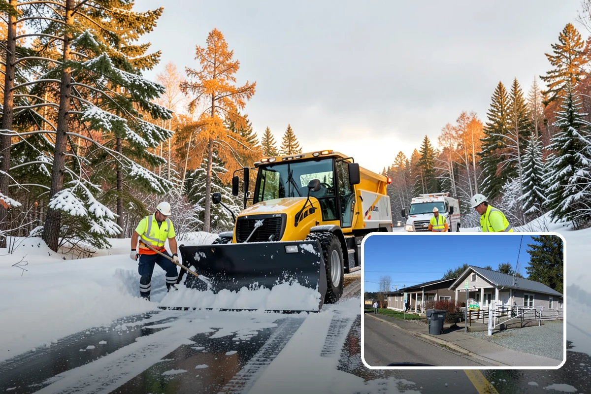 Duplex Snow Removal in South Prairie, Pierce County, WA - Balanced clearing for both units