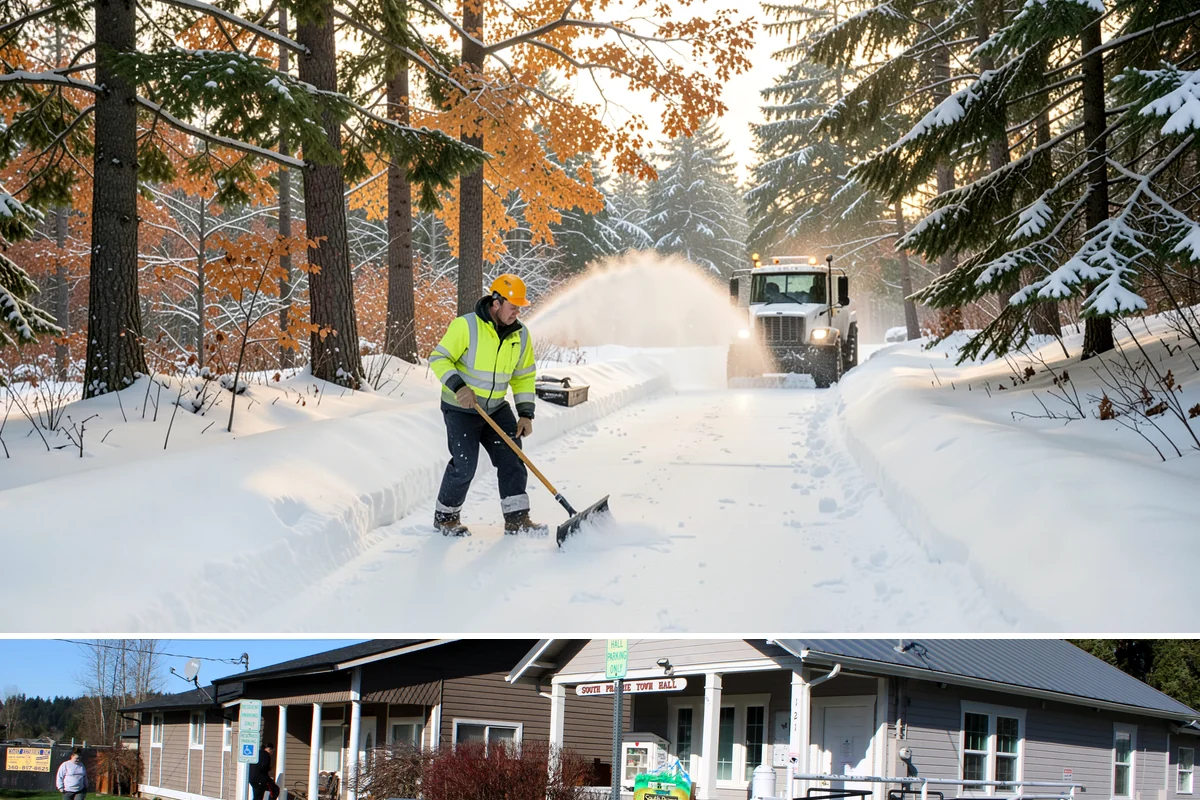 Duplex Snow Removal in South Prairie, Pierce County, WA - Duplex service follows the region's snow season, concentrated from December through February.