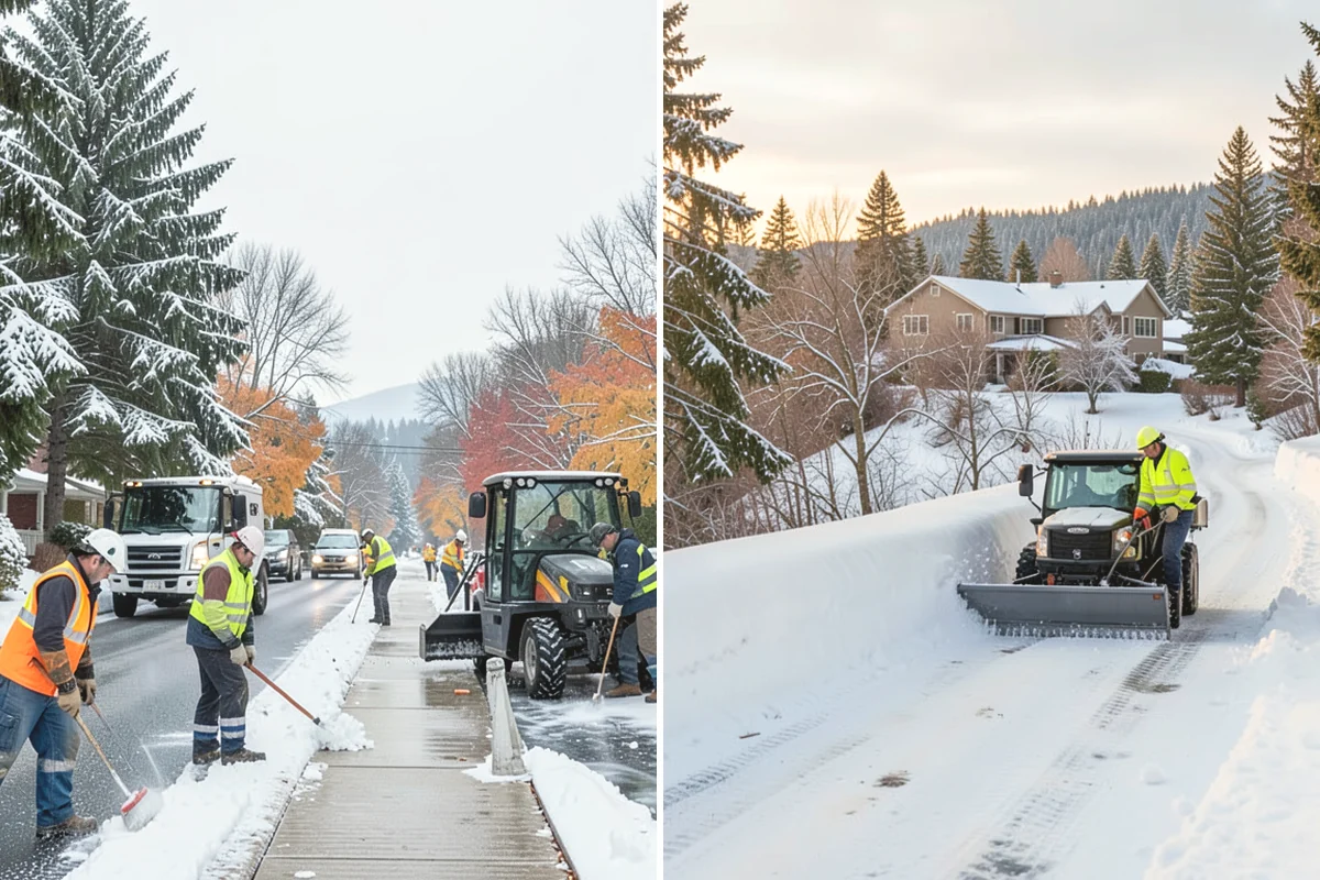 Duplex Snow Removal in Steilacoom, Pierce County, WA - Confirm shared and separate areas for each side