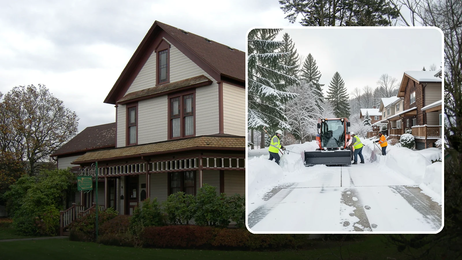 Duplex Snow Removal in Sumner, Pierce County, WA - We clear both sides of duplex properties, keeping shared drives and separate entries safe for all occupants.