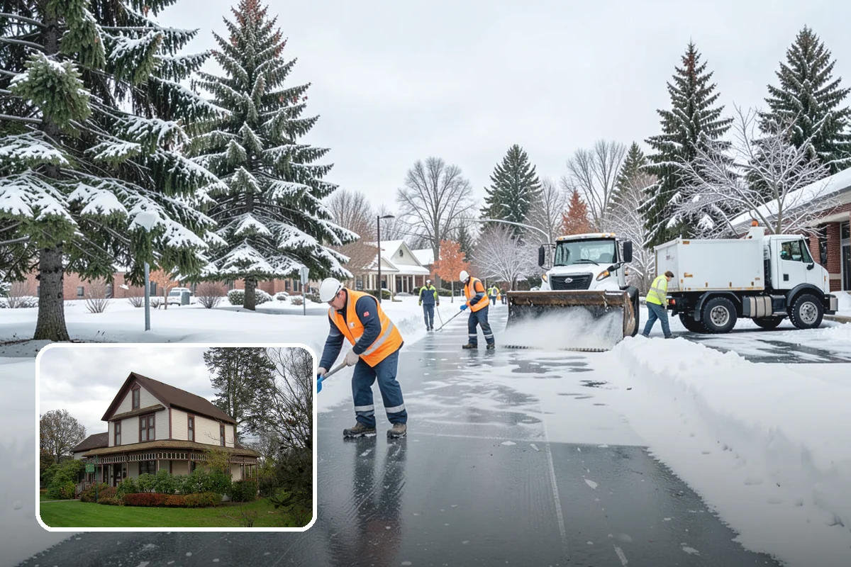Duplex Snow Removal in Sumner, Pierce County, WA - Balanced clearing for both units