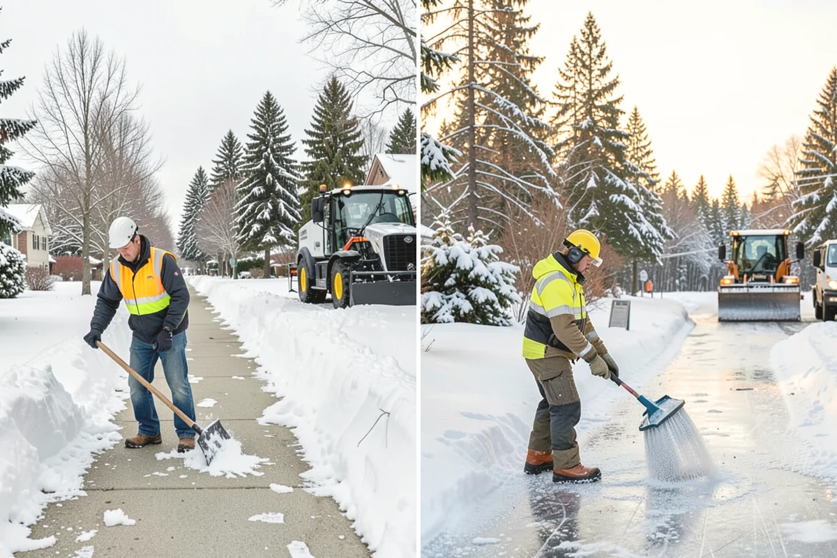 Duplex Snow Removal in Tacoma, Pierce County, WA - Confirm shared and separate areas for each side