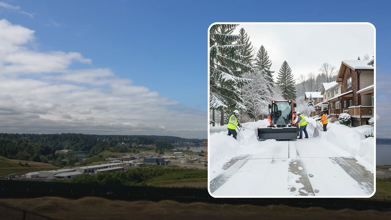Duplex Snow Removal in University Place, Pierce County, WA - We clear both sides of duplex properties, keeping shared drives and separate entries safe for all occupants.