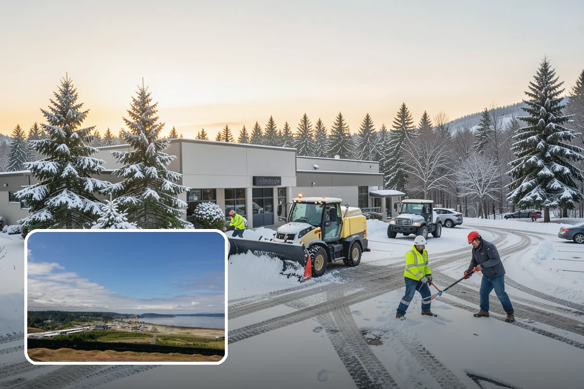 Duplex Snow Removal in University Place, Pierce County, WA - Balanced clearing for both units