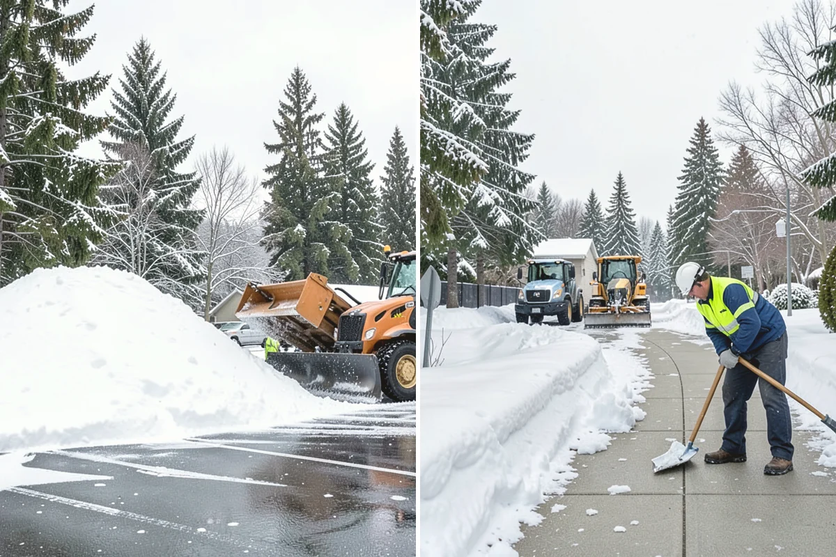 Duplex Snow Removal in University Place, Pierce County, WA - Confirm shared and separate areas for each side