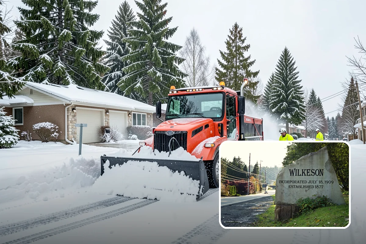 Duplex Snow Removal in Wilkeson, Pierce County, WA - Balanced clearing for both units